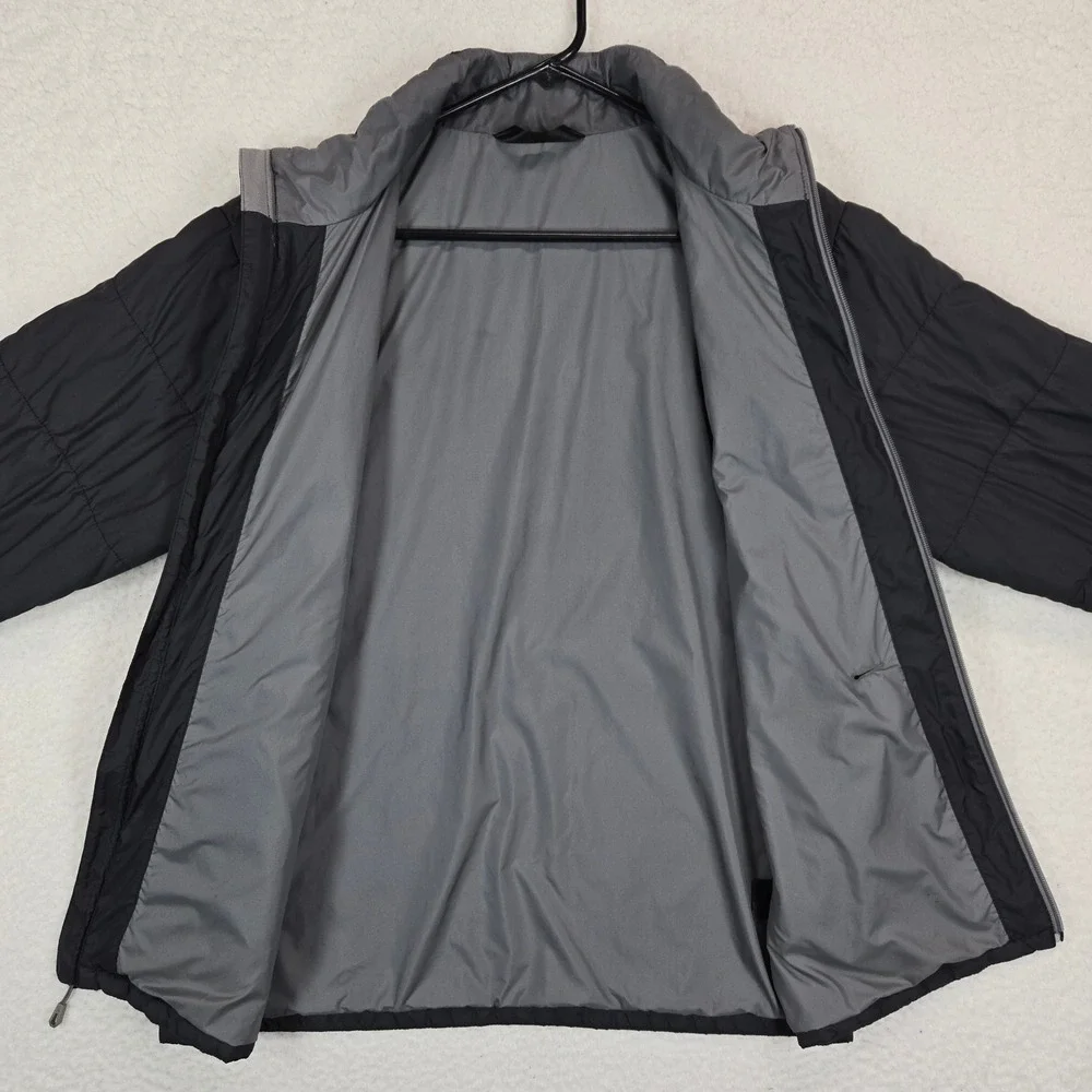 The North Face Mens Puffer Jacket M Dark Gray Insulated Full Zip Gorpcore Coat M